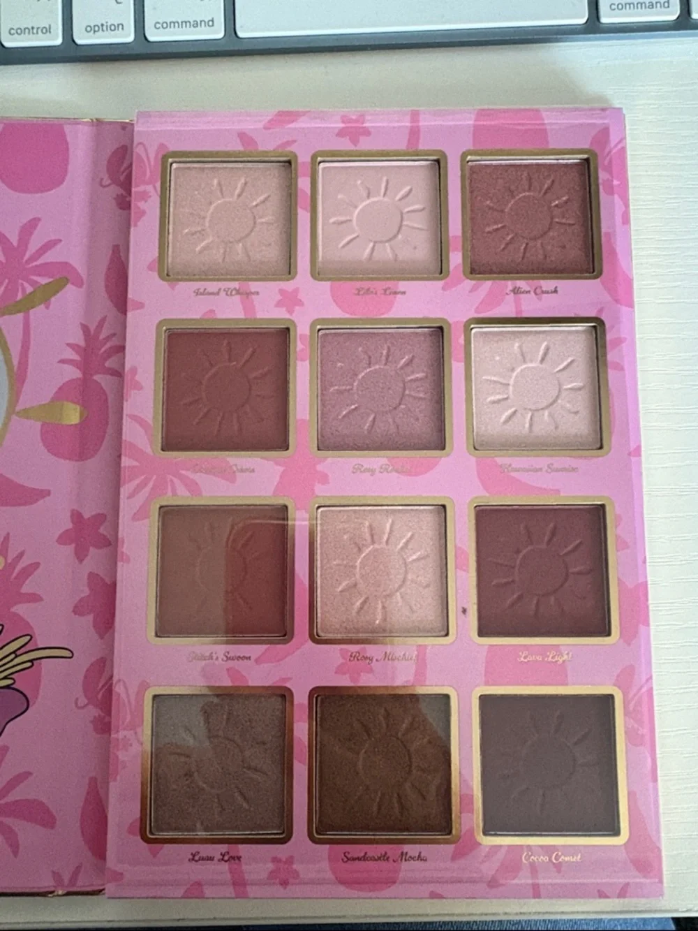 Disney Pink & Blue Stitch Decorative Eyeshadow Palette. New